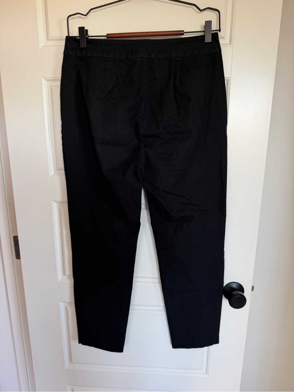 Eileen Fisher Washable Stretch Crepe Slim Ankle Pant Black Size 10
